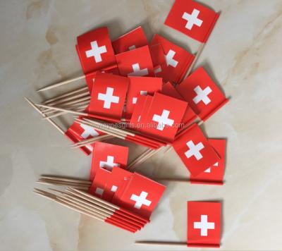 China Disposable Custom Printed Wooden Cocktail Toothpick Flag for sale