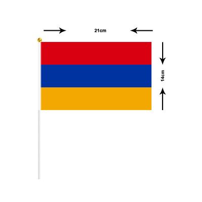 China Armenia Small Armenian Hand Flag Armenia Hand Hanging Waving Flag for sale