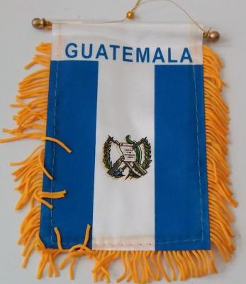 China Custom Hanging Satin Guatemala Pennant Flag for sale