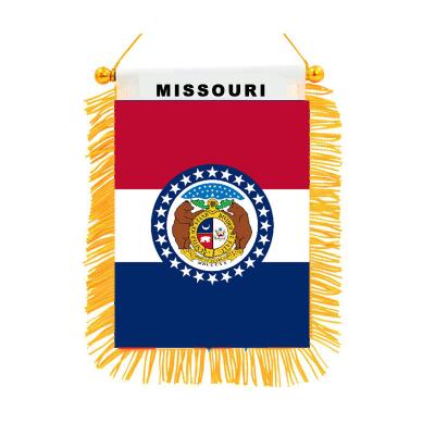 China Mini Party Home Decoration Flag Hanging Double Sided Printed Missouri Team Pennant State Flag Football for sale