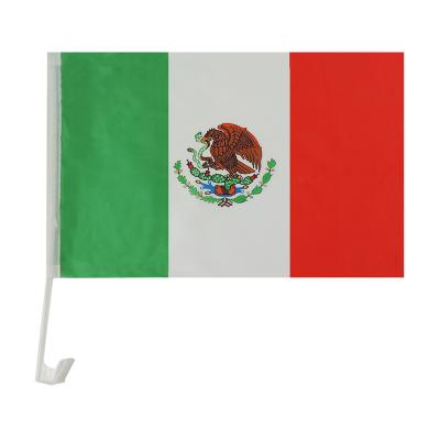 China Mexico 20*30cm Polyester FLYING Car Running Flag for sale