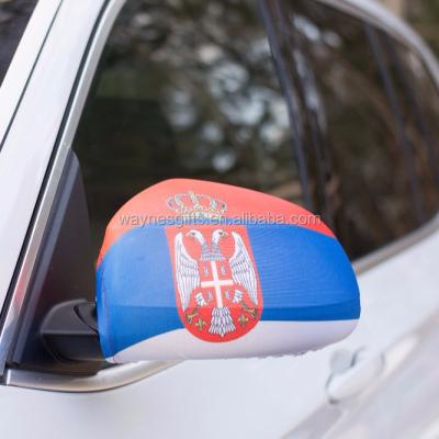 China Serbia flag car mirror cover car mirror FLYING flag for sale