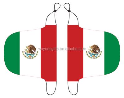 China Mexico Flag Banner Car Mirror Cover FLYING Car Mirror Flag for sale