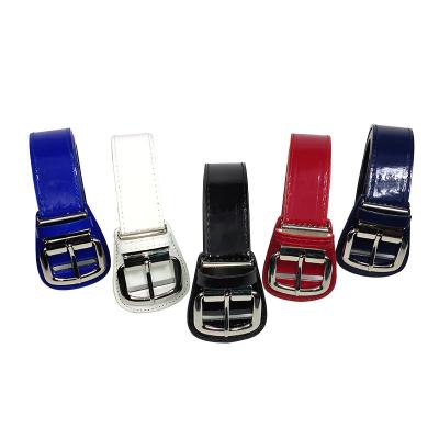 China Wholesale Kids Adult Adjustable Waist Lacquer Belt Baseball ALLOY Manufacturer Outdoor Sports Baseball Leather Protective Belt for sale