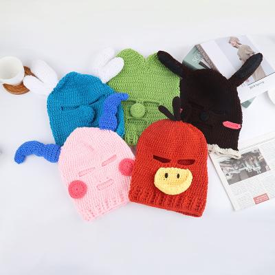 China New Style COMMON Funny Party Beanie Hat Creative Handmade Cute Anime Winter Halloween Christmas Festival Knitting Hat for sale