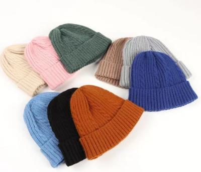 China 2023 COMMON New Winter Autumn Twists Style Knitting ODM Logo Knitted Beanie Custom OEM Simple Fashion Warm Hat Owner for sale