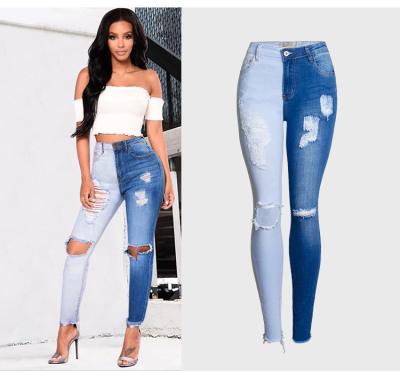 China New Design Breathable Jeans Women's Fashion Slim Fit Two Colors High Waist With Straight Leg Women's Casual Jeans for sale