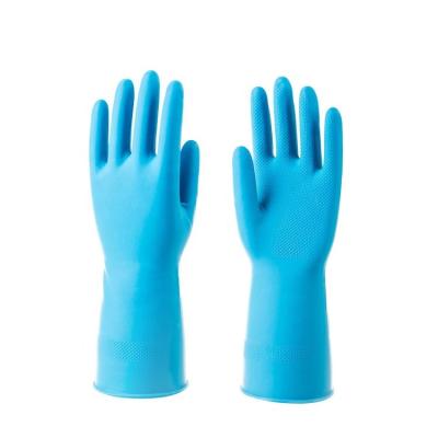 China High Quality Anti-Slip Household Cleaning Latex Rubber Kitchen Hand Waterproof Recycling Working Washing Gloves for sale