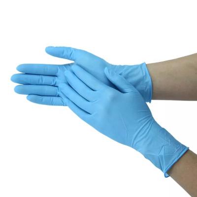 China High Quality General Purpose Blue Nitrile Powder Free Gloves Mechanic Working Protective Gloves Oil Resistance Work Gloves for sale