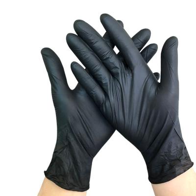 China Death Gloves Black Powder Free Oil General Purpose Nitrile Hair Tattoo Shop Salon Spa Salon Beauty Mechanical Clean Components for sale