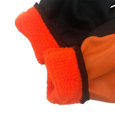 China Warm Latex Sandy Finished Gloves Anti-skid Winter Working Gloves for sale