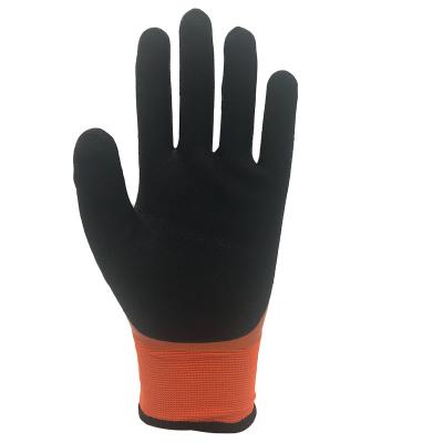 China Sandy Gloves Construction Working Gloves Anti-Slip Abrasion Resistant Warm Latex Gloves for sale