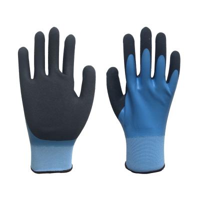 China Wholesale Custom Double Latex Sandy Coated Garden Working Waterproof Gloves Automotive Construction Worker Protect Hand Gloves for sale