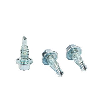 China Din7504 HEX Carbon Steel Hex Head Self Drilling Screws Washer Head Drilling Screw for sale