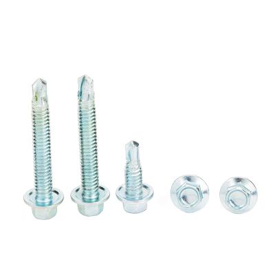 China HEX Washer Head Screw Zina Plated Tek Screw Self Drilling Drilling Screws Din7504 for sale