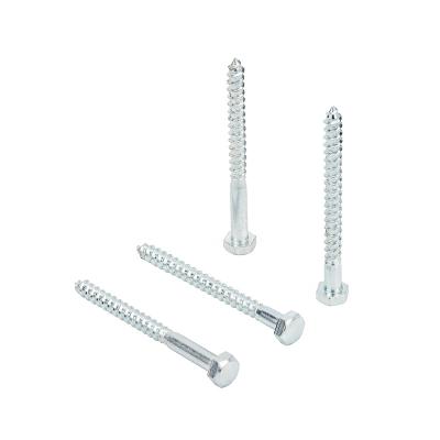 China HEX Car Lag Screw Zinc Plated Wooden Screw Din571 Hex Head Wood Screw for sale