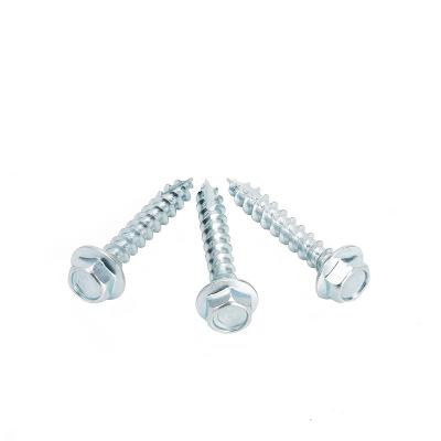 China HEX Grade 4.8 Carbon Steel Screws Hex Head Cutting Tail Tapping Screws for sale