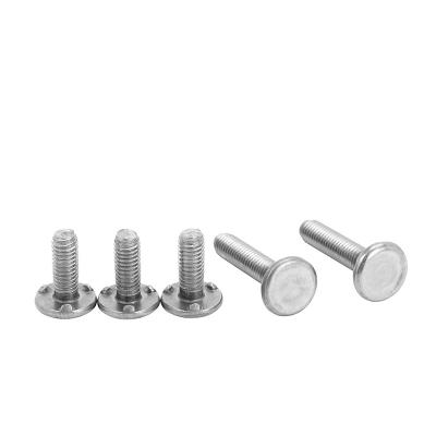 China Flat 4.8 Grade Din34817 Carbon Steel Weld Bolt Round Head Weld Bolt With 3 Projections Head Weld Bolt for sale