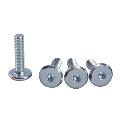 China New Hex Round Flat Head Manufacturer Steel Flat Hex Socket Head Furniture Screw M6*80mm Machine Screw for sale