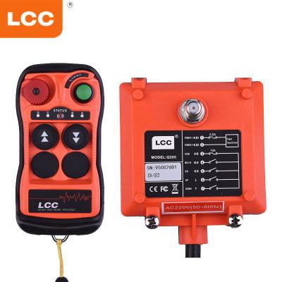 China Waterproof Single Speed ​​Radio Crane EOT Aerial Crane Wireless Q200 2 Buttons Remote Control for sale