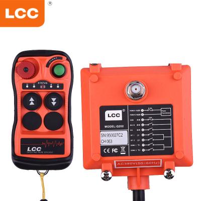 China Q202 Waterproof Hot Sale 2 Button Dual Speed ​​24 Volt Crane Industrial Wireless Remote Control for sale