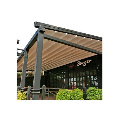 China High Quality Modern Design Customized Aluminum Gazebos Waterproof Retractable Sunshade Pergolas Cover Bioclimatic Motorized Retract Aluminum Outdoor Pergola for sale