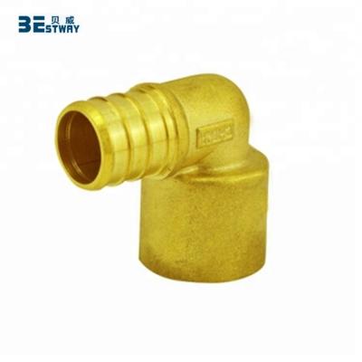 China High Quality Lead Free Brass Material Pipe Barbed 90 Degree Elbow For Pex Pipes for sale