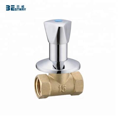 China General Hot Forged Brass Concealed Stop Valve With Zinc Handle Cover Sleeve for sale