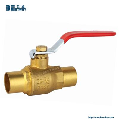 China General 3/4 Inch PN 30 Brass Welded Ball Valve Price for sale