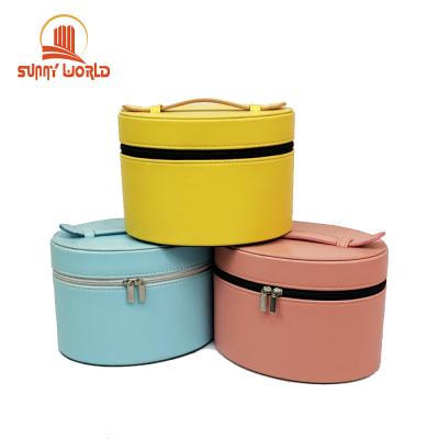 China NATIONAL Customize Storage Box Luxury Beauty Makeup PU Leather Cosmetic Box For Women for sale