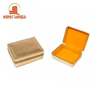 China Custom Leather Ring Earrings Necklaces Travel Storage Jewelry Box PU Cosmetic Packaging for sale