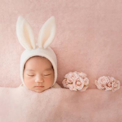 China Newborn Felted Props Hood Plush Wool Sheep Felted Hat Baby Photography Curly Animal Props Hat for sale