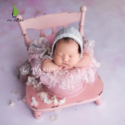 China Newborn Handmade Wooden Therapy Chair Photography Props Photo Stool Props for sale