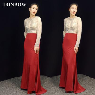 China New Fashion Women's IRINBOW DD22008 Dry Cleaning Dresses Evening Dresses Elegant Gold Ball Gown Women Wedding Bridal Luxury for sale