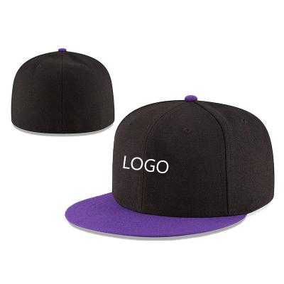 China 6 Panel 3D Embroidery Gorras Brim Two Tone Basketball Fitted Caps High Quality COMMON High Quality Flat Hats for sale