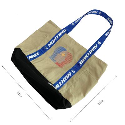 China Promotional Wholesale Female Handled Carry Shopping Place Tote Bag Canvas Shopping Tote Bag for sale