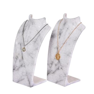 China Morden New Good Quality And Low Price Design Marble Jewelry Display Neck for sale