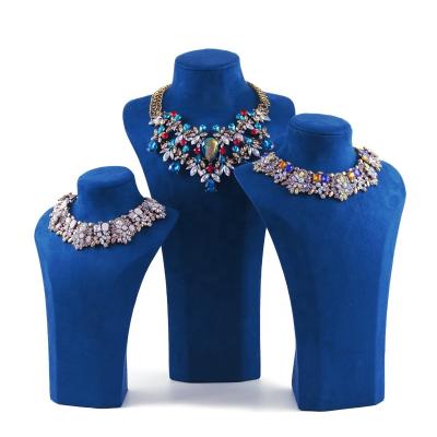 China Newest Hot Sale Latest High Quality Suede Material Jewelery Packaging Display Neck for sale