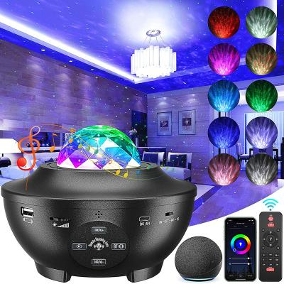 China Postmodern LED Star Galaxy Projector Starry Sky Night Light Built-in Bluetooth-Speaker For Home Bedroom Decoration Kids Valentine's Daygift for sale