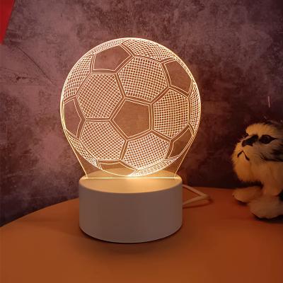 China Eco-friendly Romantic Love 3D Lamp Heart-shaped Balloon Acrylic LED Night Light Decorative Table Lamp Valentine's Day Sweetheart Wife's Gift for sale