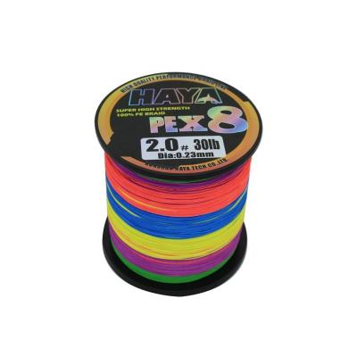 China Super Braided Wire HAYA X8 PE Fishing Line 1000m 8 High Strength PE Braided Wire Fishing Lines Smoothly for sale