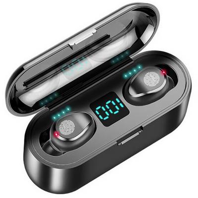 China With power bank f9 tws auriculares earbuds LCD display BT 5.0 powerbank 2000mah waterproof audfonos wireless headphones f9 for sale