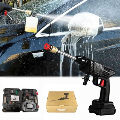 China ABS 100Bar 25000mAh Car Wash Gun Water Spray Gasket Cordless High Pressure Pressure Washer Portable Cleaner for sale