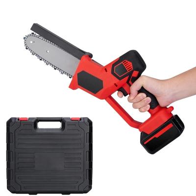 China 2-Stroke New Model 8-Inch Rechargeable Cordless Electric Portable Chainsaw for Garden Household Woodworking Garden Logging for sale