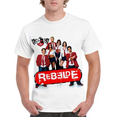 China 2023 Rebelde RBD Anti-wrinkle New Style Men's Oversized T-shirt Logo Polyester Cotton Popular Custom Printable Cloth Sweatshirt for sale