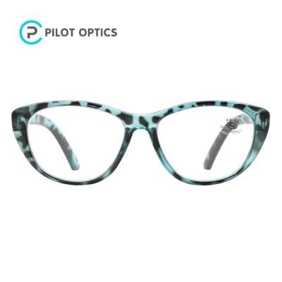 China Slim Pilot Optical 2022 Custom Design Sexy Women Cat Eye Reading Glasses for sale