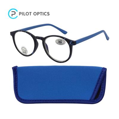 China 2022 Eco Friendly Newarrive Pilot Optics Slim Blue Light Blocking Spring Reading Glasses for sale