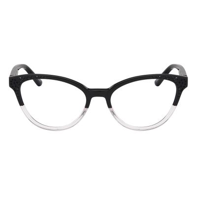 China Popular Fashionable High Quality Glass Optical Frame Cat Eye Woman Spectacle Frame for sale