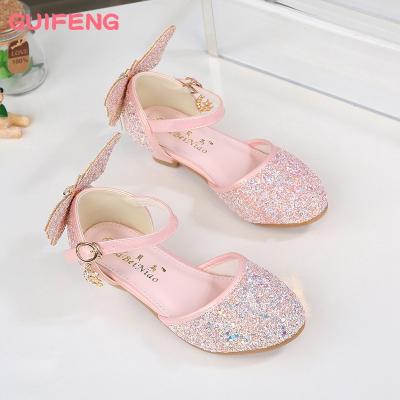 China 2023 Breathable New Princess Kid Shoes Sequins Kids Unique Crystal Shoes Big Children Soft Sandals Shoes For Girls for sale