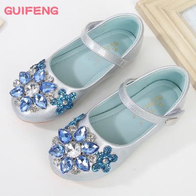 China 2023 Summer Fashion Children's Breathable Sandals Rhinestone Shiny High Heel Princess Girl Shoes Party Dance Shoes for sale